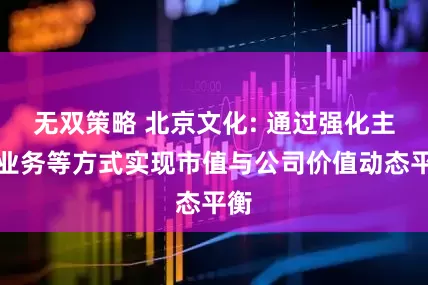 无双策略 北京文化: 通过强化主营业务等方式实现市值与公司价值动态平衡